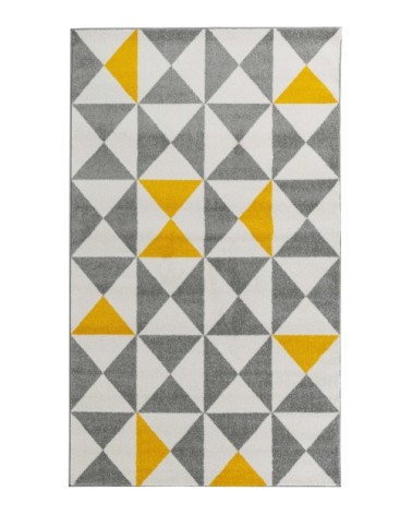 Tapis géométrique jaune 120x160cm