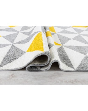 Tapis géométrique jaune 120x160cm