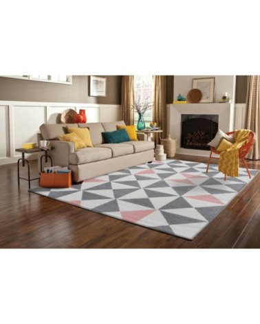 Tapis salon de style scandinave rose - 120x160