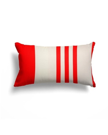 Housse de coussin coton Rouge 25x45 cm