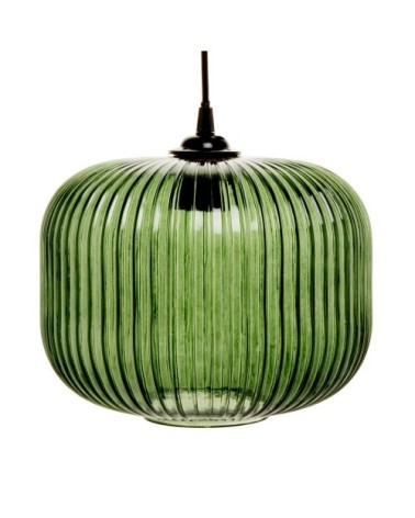 Suspension en verre teinté vert D24