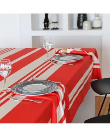 Nappe coton Rouge 180x300 cm