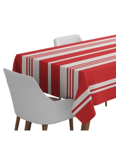 Nappe coton Rouge 180x300 cm