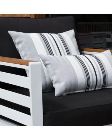 Housse de coussin coton Gris 25x45 cm