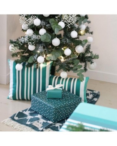 Housse de coussin coton Vert 25x45 cm