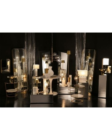 Lampe de table en métal doré 13x13x39