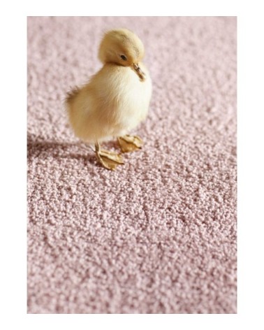 Tapis tissé velours ras rose uni 120x170