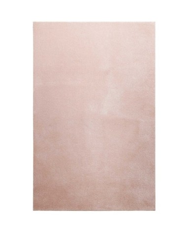 Tapis tissé velours ras rose uni 200x290