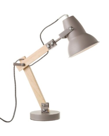 Lampe en bois et métal 43 cm