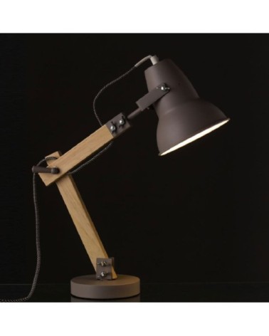 Lampe en bois et métal 43 cm
