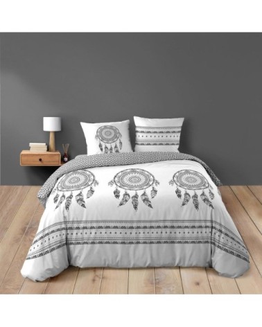 Parure de couette 100% coton imprimée 260x240cm 2 taies