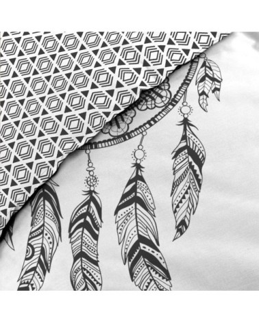 Parure de couette 100% coton imprimée 260x240cm 2 taies