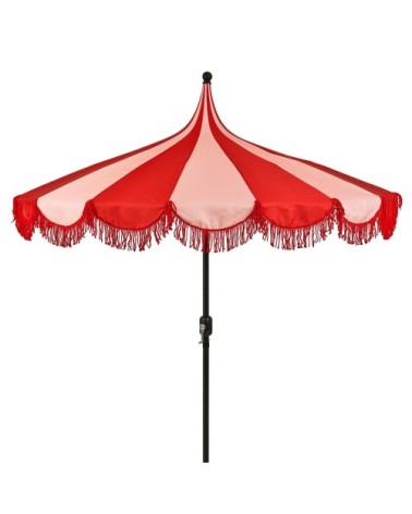 Parasol rouge polyester h238xl235xl235cm