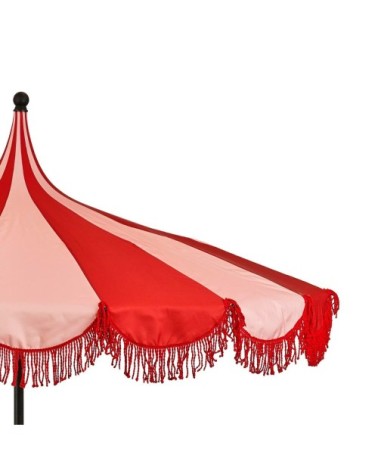 Parasol rouge polyester h238xl235xl235cm