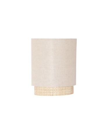 Applique en coton beige et rotin D10
