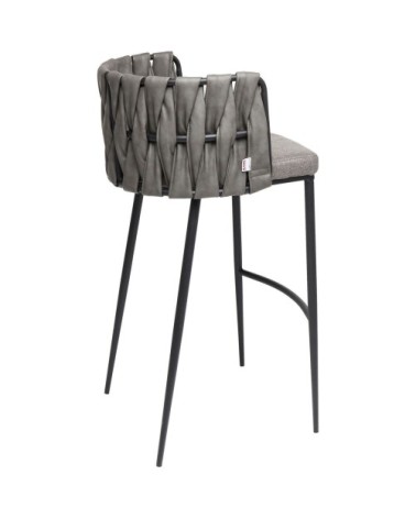 Tabouret de bar gris et acier