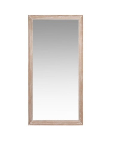 Miroir rectangulaire en bois de paulownia blanchi 90x180