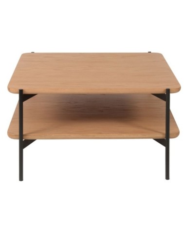 Table basse carré double plateau