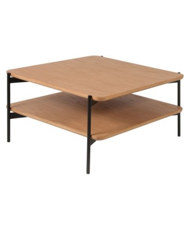 Table basse carré double plateau