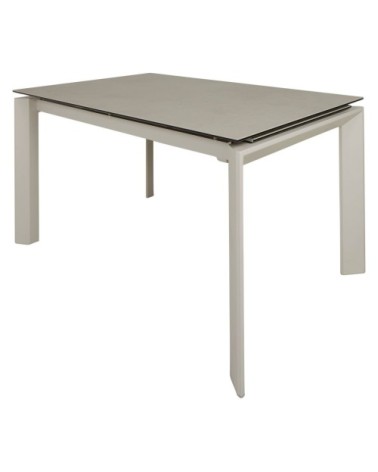 Table céramique extensible 140 x 90 cm avec allonge intégrée