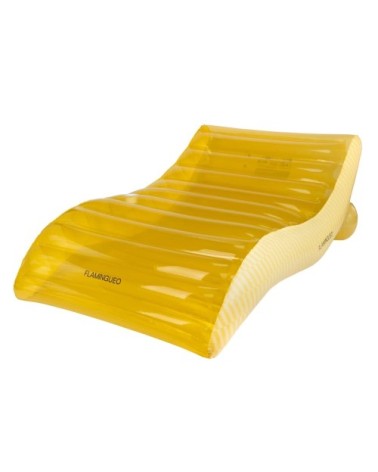 Chaise Longue Gonflable Piscine PVC Jaune