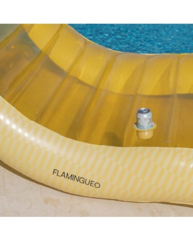 Chaise Longue Gonflable Piscine PVC Jaune