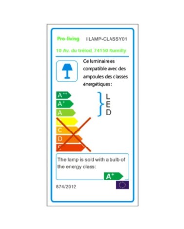 CLASSY - Lampe sur socle noir