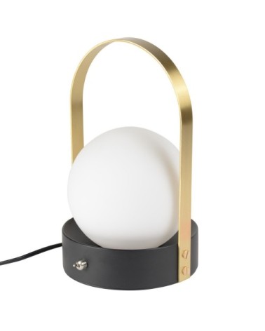 Lampe sur socle noir