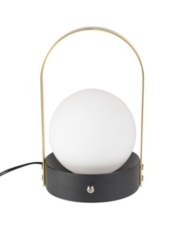 Lampe sur socle noir