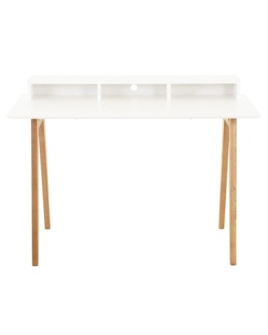 Bureau blanc 3 niches style scandinave