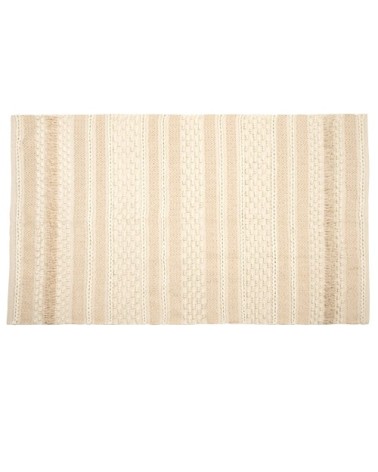 Tapis en coton écru et doré 140x200