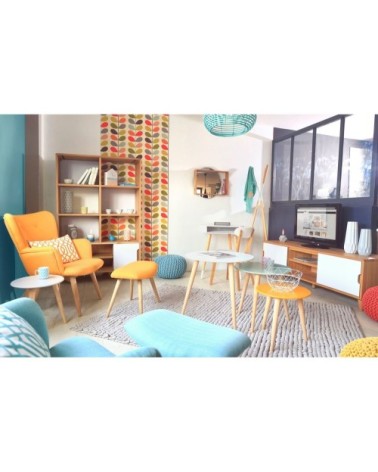 Tables basses gigognes laqué blanc 116 cm