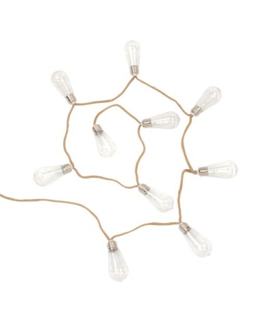 Guirlande lumineuse 10 LED ampoules et corde L190
