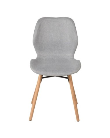 Chaise en tissu et chêne gris clair