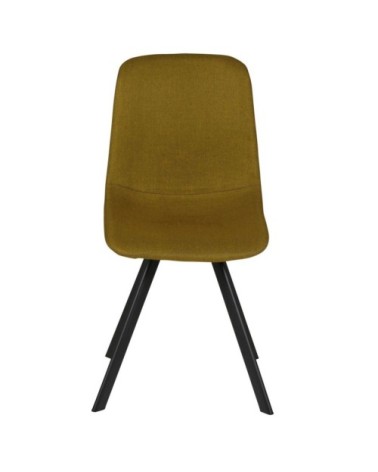 Chaise en tissu jaune
