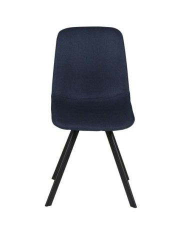 Chaise en tissu bleu