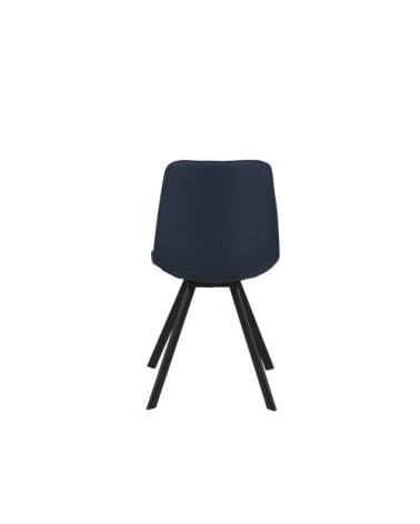 Chaise en tissu bleu