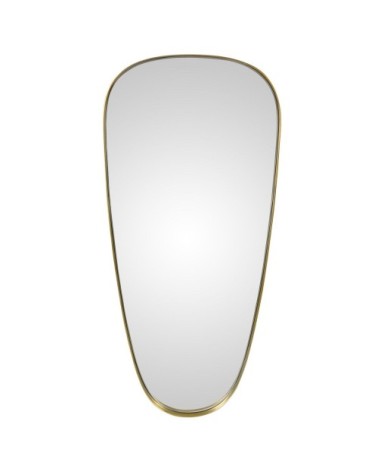 Miroir en métal laitoné ovale 92 x 43 cm