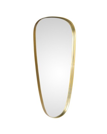 Miroir en métal laitoné ovale 92 x 43 cm