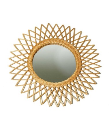 Miroir rotin bohème D60