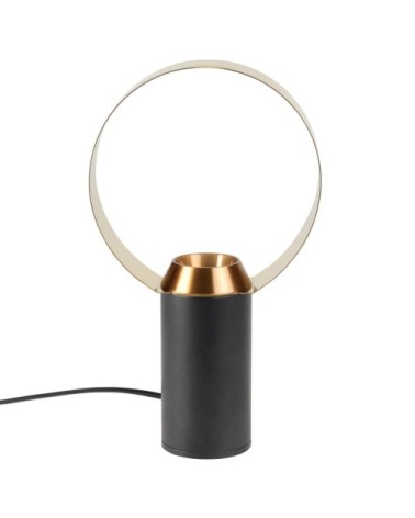 Lampe noire en acier et aluminium h26cm