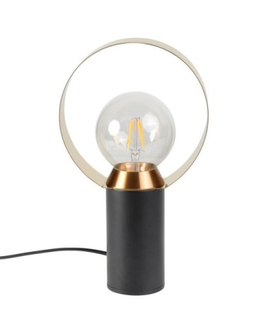 Lampe noire en acier et aluminium h26cm