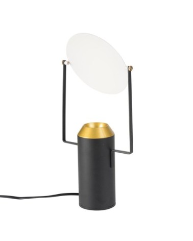 Lampe noir en fer et aluminium H32cm
