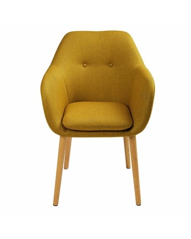 Fauteuil vintage jaune olive