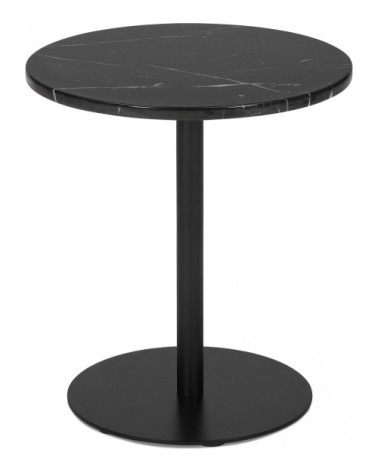 Table basse design ronde couleur noir d45cm