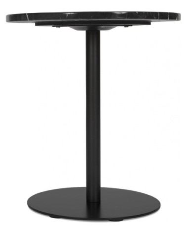 Table basse design ronde couleur noir d45cm