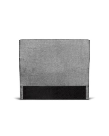 Tête de lit lisse en tissu - gris - 160 cm