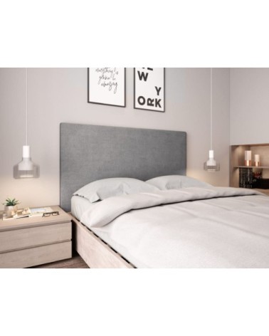 Tête de lit lisse en tissu - gris - 160 cm