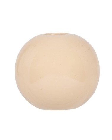 Vase rond en porcelaine beige H11