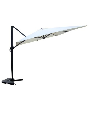 PALATINO - Parasol déporté et rotatif 3x3m écru